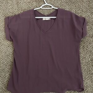 Pink Rose Women's Plum V-Neck Tee